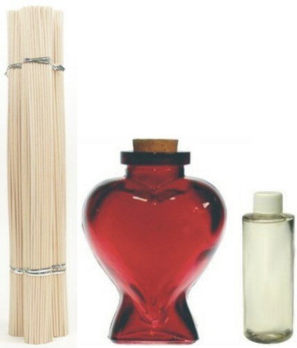  Red Heart Room Diffuser Oil Bottle Set: Incense/Oil Diffusers/Oil Burners