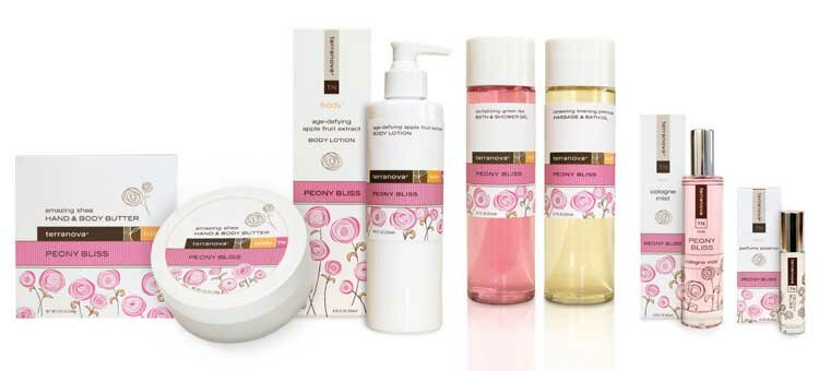  Terra Nova Peony Bliss Bath and Body Gift Basket Collection: Terra Nova Peony Bliss Bath & Body Products